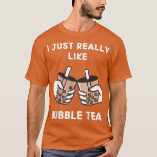 Camiseta Kawaii Boba Tea Eu Realmente Gosto De Chá Borralhe