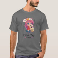 Kawaii Bonita Animadora Otaku Japonês Boba Tea Is