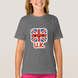 Camiseta Kawaii British Flag - Cute UK Design