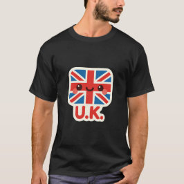 Camiseta Kawaii British Flag - Cute UK Design