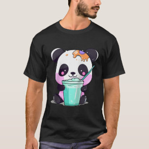 Camiseta Kawaii Bubble Tea Panda Boba-Tea Baseball Japonês