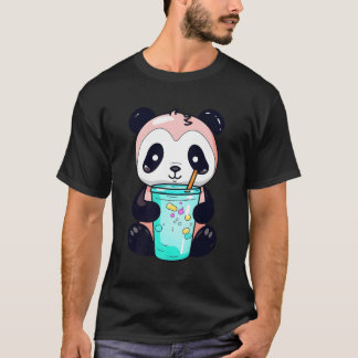 Camiseta Kawaii Bubble Tea Panda Boba-Tea Japonês