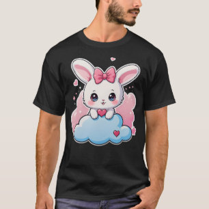 Camiseta Kawaii Bunny Arte de Coelho Chibi Fofo On