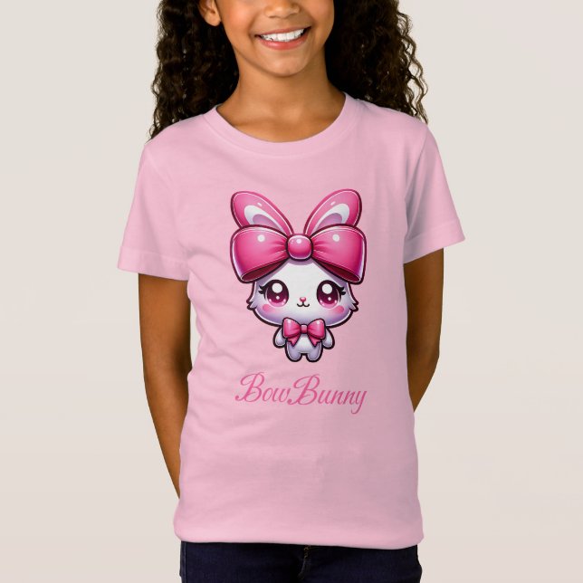Camiseta Kawaii Bunny Coquette, BowBunny (Frente)