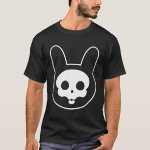 Camiseta Kawaii Bunny Skull X-Ray Pastel Gótico Cute Spooky