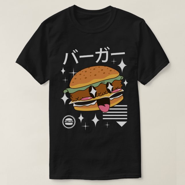 Camiseta Kawaii Burger (Frente do Design)