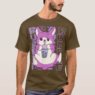 Camiseta Kawaii, cachorrinho agudo, bebe bebendo de bolhas 