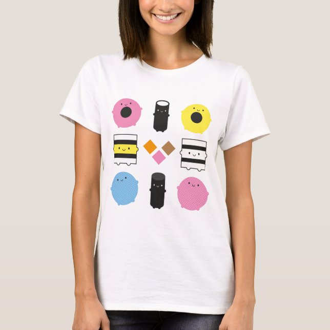 Camiseta Kawaii Candy Licorice Allsorts (Frente)