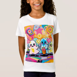 Camiseta Kawaii Candy Parade Cartoon Colorido