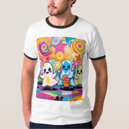 Camiseta Kawaii Candy Parade Cartoon Colorido