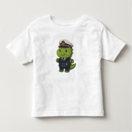 Camiseta Kawaii Captain Dinosaur – Cute Dino Jobs