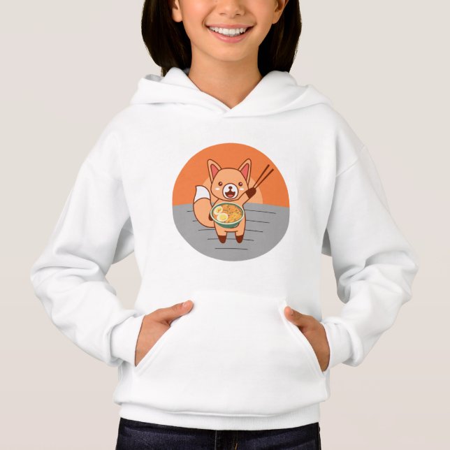 Camiseta Kawaii Cat Comida (Frente)