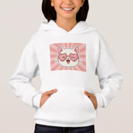 Camiseta Kawaii Cat Hoodie - Stay Cool! 😎💖