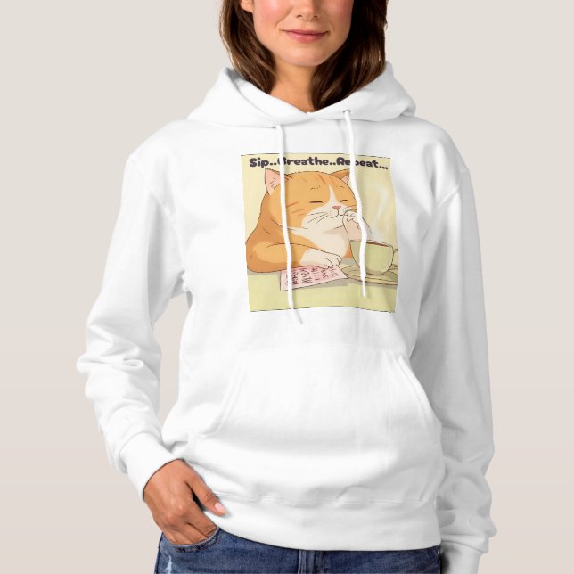 Camiseta kawaii cat hoodies (Frente)