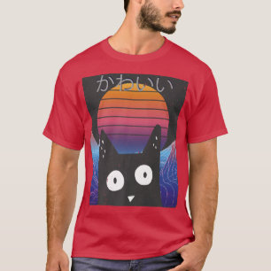 Camiseta Kawaii Cat Japonês Indie Aestético Alt Cute Anime
