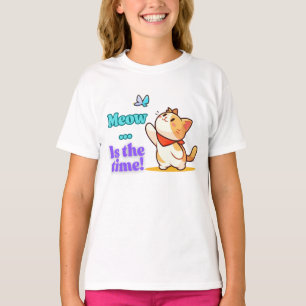 Camiseta Kawaii Cat Meow Catita Tee