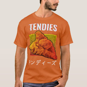 Camiseta Kawaii Chicken Tendies Japonês Kanji