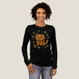 Camiseta Kawaii Christmas Gingerbread Kitty - Meowy Xmas G