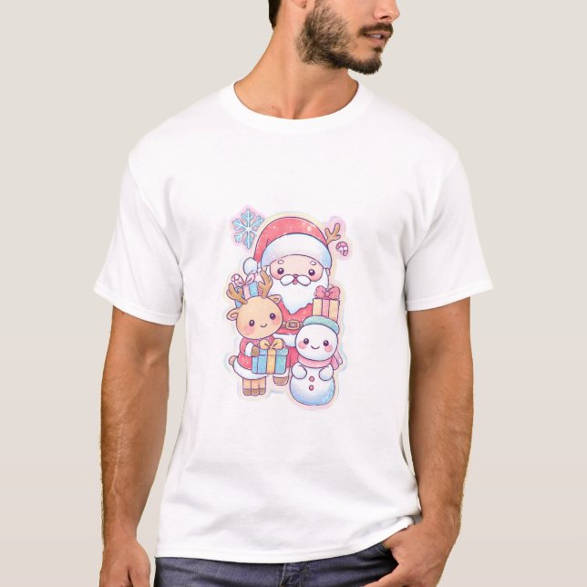 Camiseta “Kawaii Christmas Trio” (Frente)