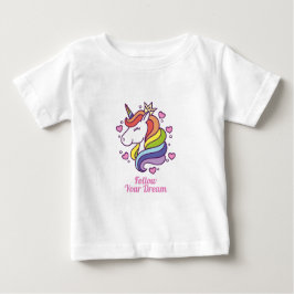 Camiseta Kawaii Colorful Rainbow Unicorn Dreams
