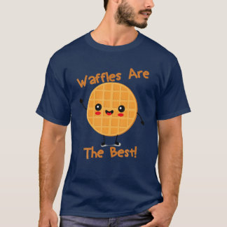 Camiseta Kawaii Comida Waffles São O Melhor Café Da Manhã E