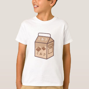 Camiseta Kawaii Cow Retro Japonês Chocolate Milk