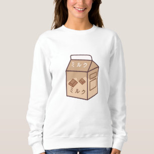 Camiseta Kawaii Cow Retro Japonês Chocolate Milk