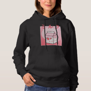 Camiseta Kawaii Cow Retro Japonês Strawberry Milkshake