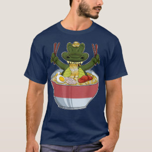 Camiseta Kawaii Crocodile Japan Ramen Noodles I Otaku Anime