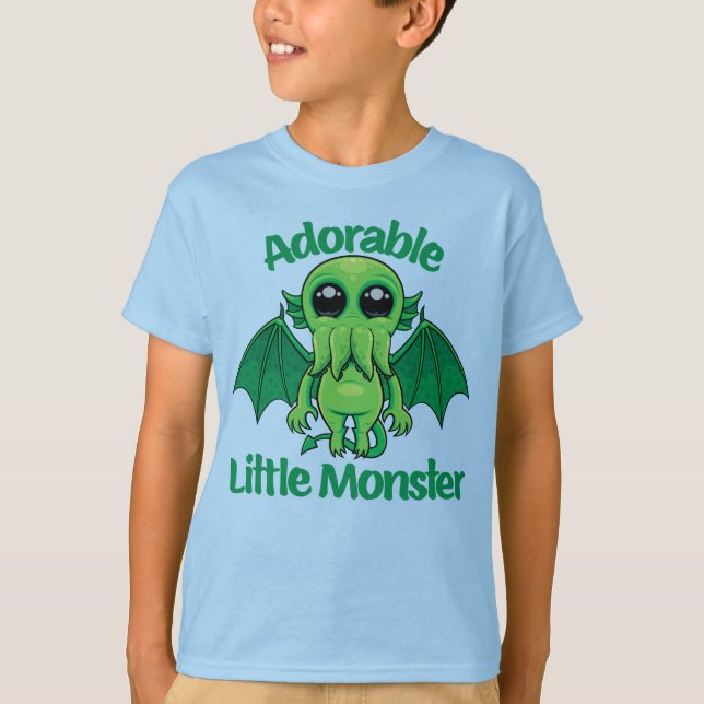 Camiseta Kawaii Cthulhu Adorável Monstro (Frente)