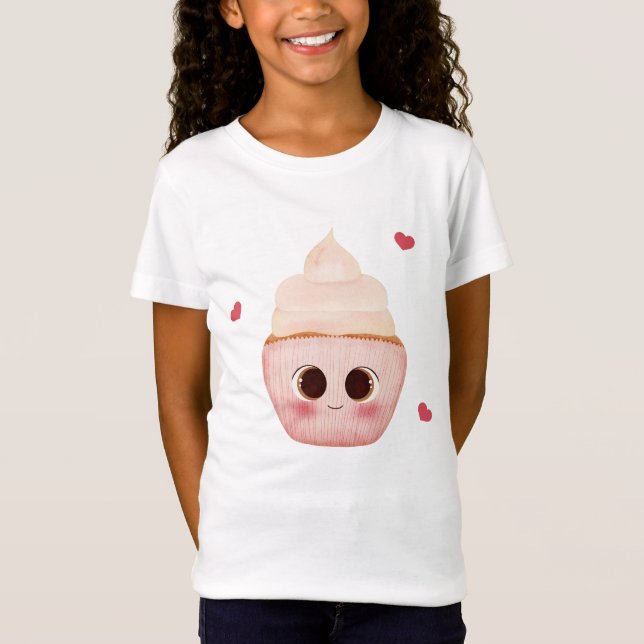 Camiseta Kawaii Cupcake Kids (Frente)