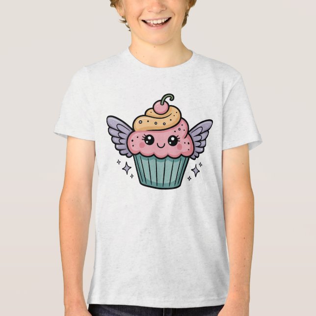 Camiseta  Kawaii Cupcake Kids (Frente)