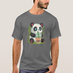 Camiseta Kawaii Cute Anime Panda Otaku Japanese Bubble Boba