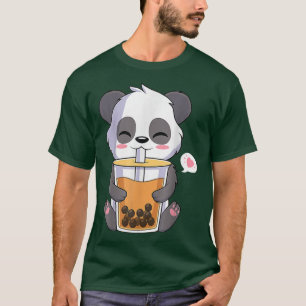 Camiseta Kawaii Cute Anime Panda Otaku Japonês Bubble Boba
