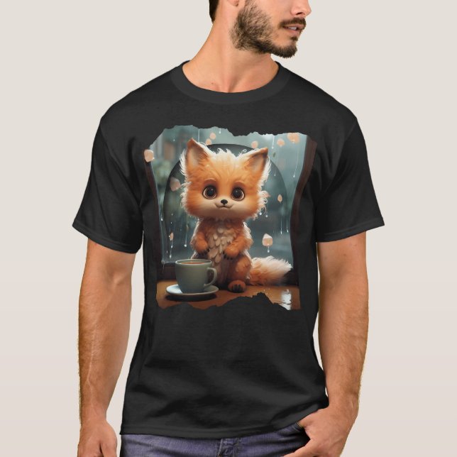 Camiseta Kawaii Cute Autumn Fox (Frente)