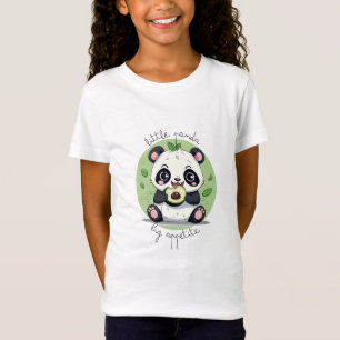 Camiseta Kawaii Cute Baby Panda Comendo Avocado