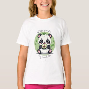 Camiseta Kawaii Cute Baby Panda Comendo Avocado