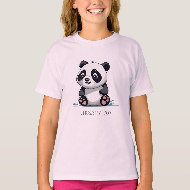 Camiseta Kawaii Cute Baby Panda Design (Frente)