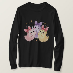 Camiseta Kawaii Cute Pastel Fantasmas com Arcos