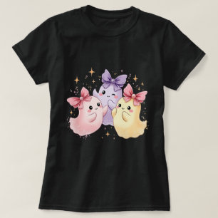 Camiseta Kawaii Cute Pastel Fantasmas com Arcos