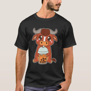 Camiseta Kawaii Cute Zodiac Boba Ox Thai - Bolha Forçada
