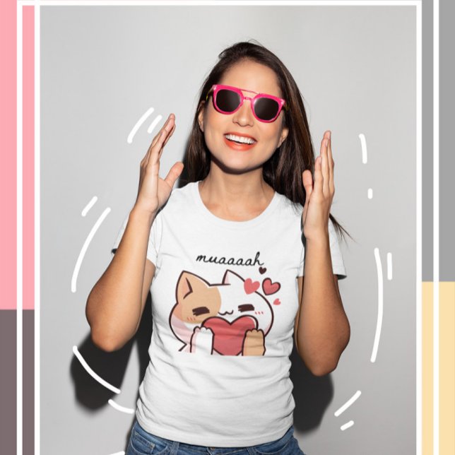 Camiseta Kawaii Cutie Cat (Criador carregado)