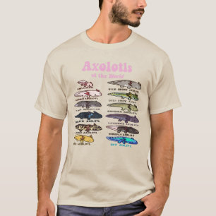 Camiseta Kawaii de Axolote - Axolotes do Mundo