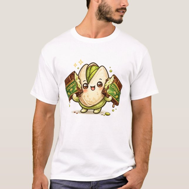 Camiseta Kawaii de Chocolate Pistácio Dubai (Frente)