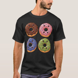 Camiseta Kawaii de Donuts Glacêados Pop Art
