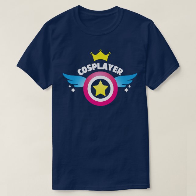 Camiseta Kawaii e Cute Shield Star Cosplayer Design (Frente do Design)
