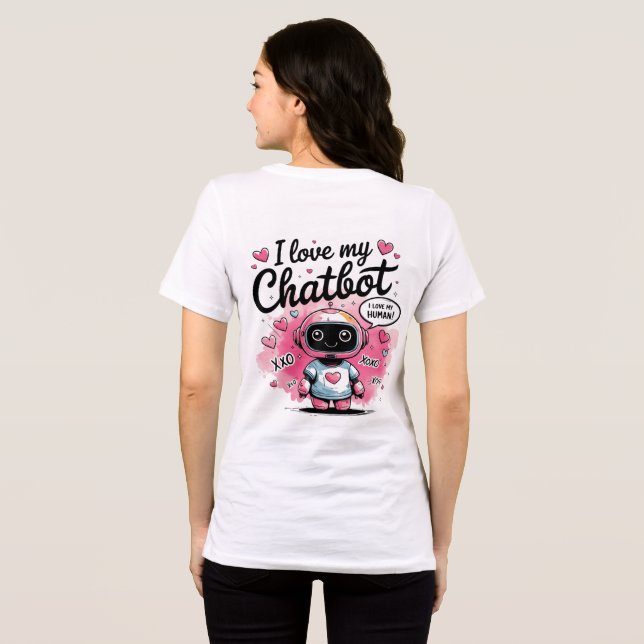Camiseta 🤖 Kawaii Eu Amo Meu Companheiro Ai Chatbot Cute B (Verso completo)