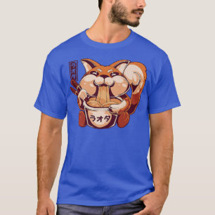 Camiseta Kawaii Fo Eating Ramen Noodles Japão Anime Otaku M