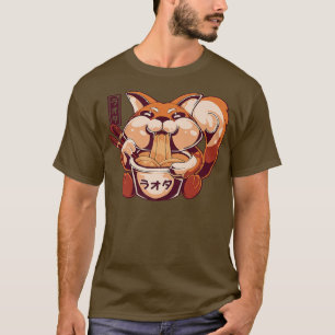 Camiseta Kawaii Fo Eating Ramen Noodles Japão Anime Otaku M