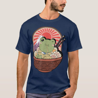 Camiseta Kawaii Frog Ramen Japanese Noodle Anime Frog Kids